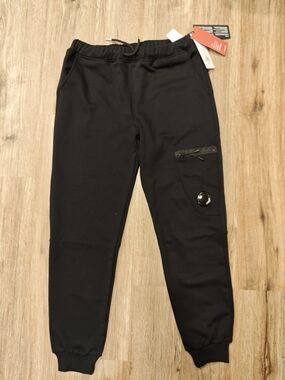 C.P. Company Black Men's Jogger Sweatpants with Lens Detail